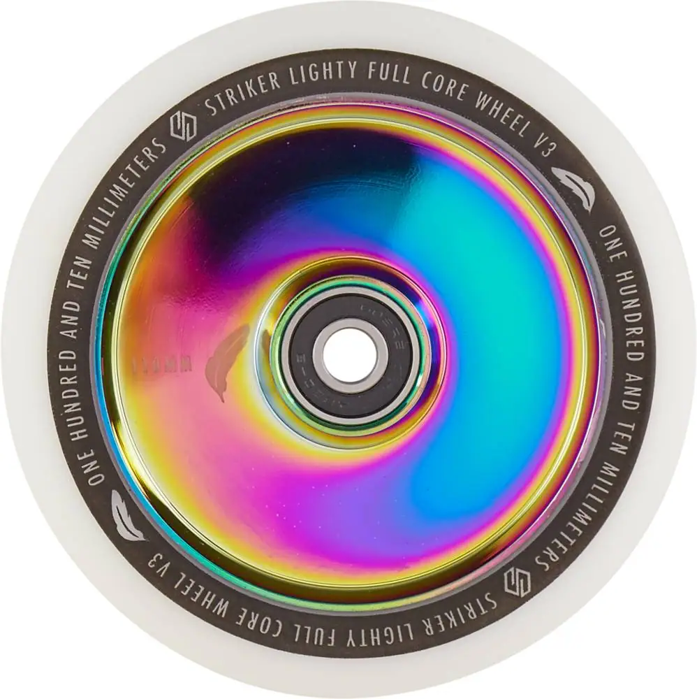 Striker Lighty Full Core V3 White Pro Scooter Wheel 1 Striker Lighty Full Core V3 White Pro Scooter Wheel